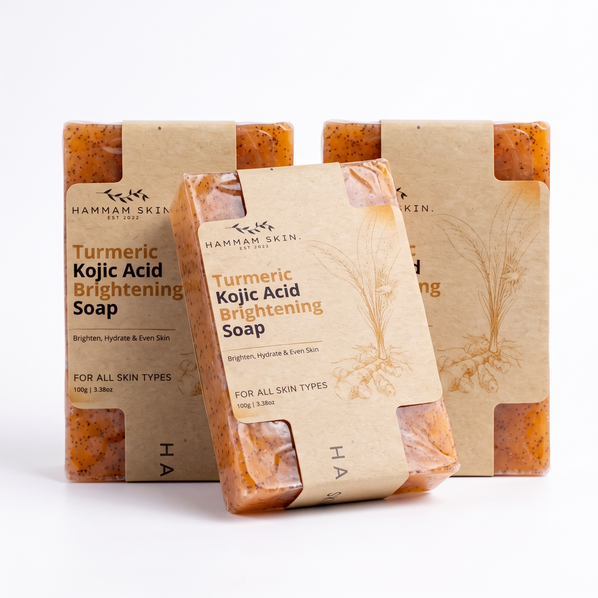 Hammam Skin turmeric and kojic acid brightening soap bar product photo