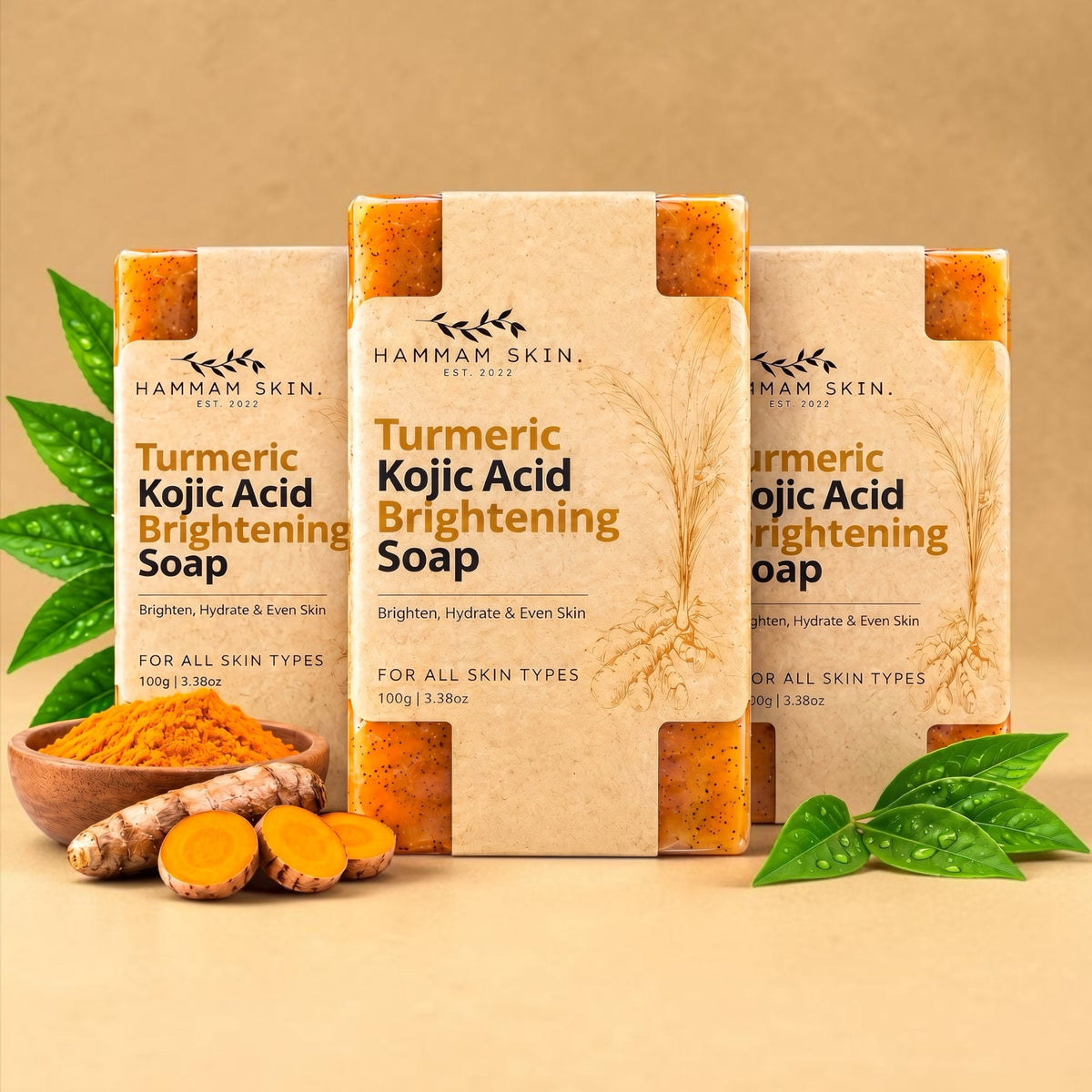 Hammam Skin Turmeric Kojic Acid Brightening Soap Bar
